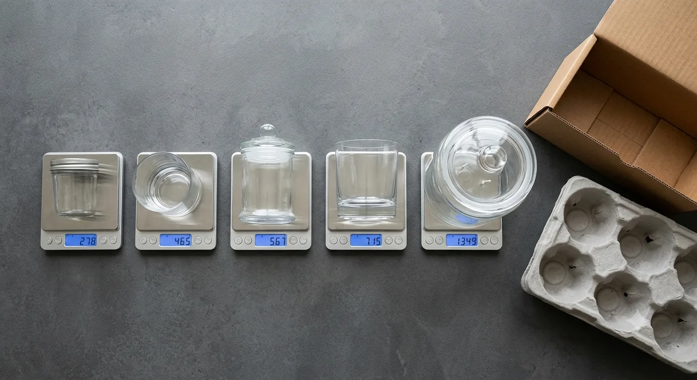 Candle Vessel Weight by Size: Empty + Filled Weights for 4oz to 22oz