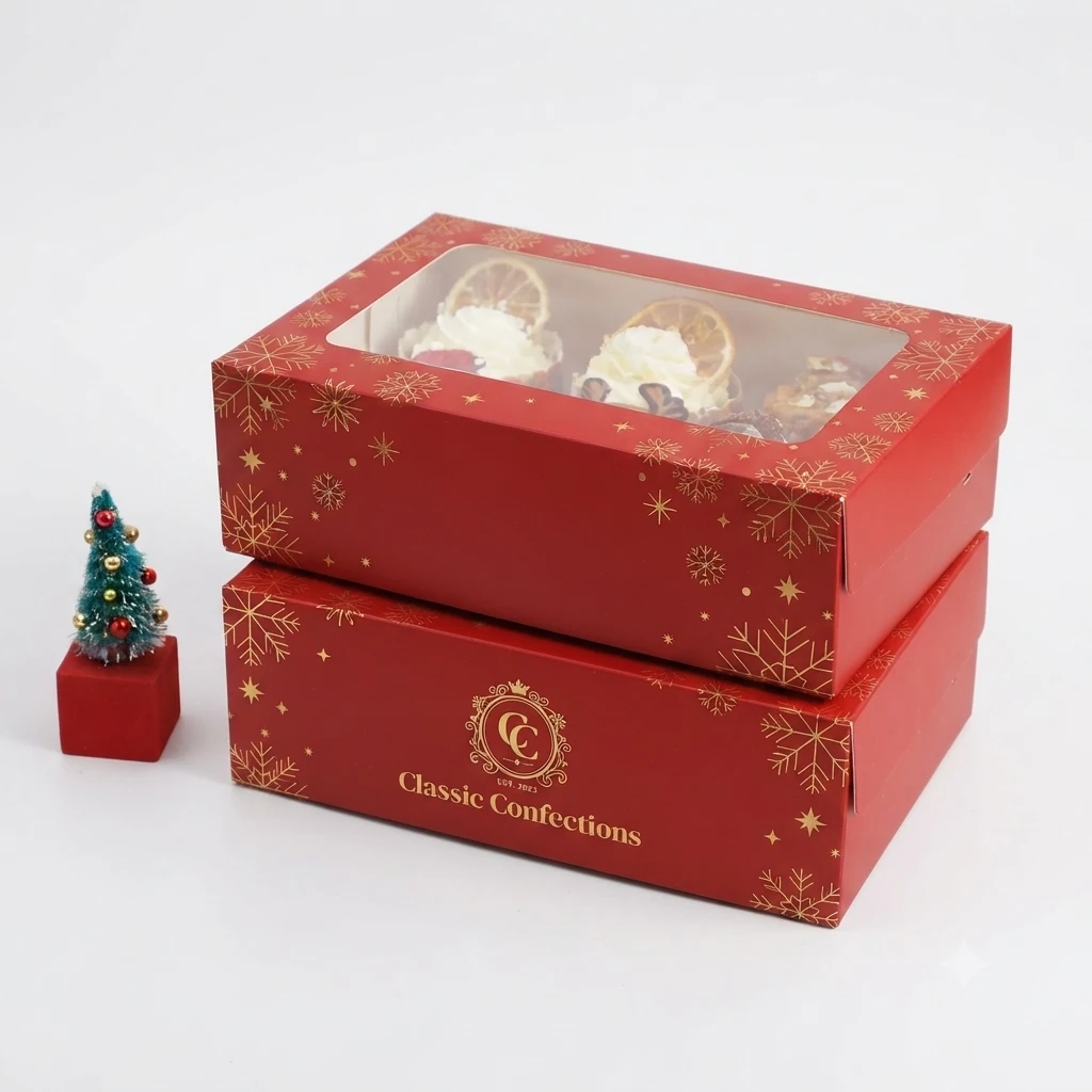 Christmas Cupcake Boxes